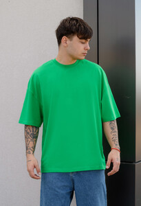 Фото - Зеленая оверсайз футболка Staff green basic oversize - Men box