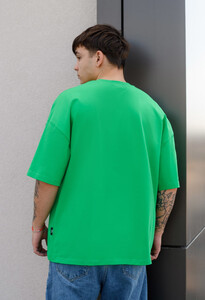Фото - Зеленая оверсайз футболка Staff green basic oversize - Men box
