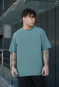 Фото - Бирюзовая оверсайз футболка Staff turquoise oversize - Men box