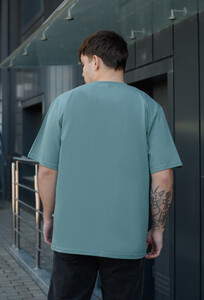 Фото - Бирюзовая оверсайз футболка Staff turquoise oversize - Men box