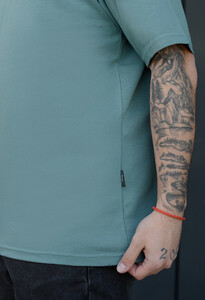 Фото - Бирюзовая оверсайз футболка Staff turquoise oversize - Men box