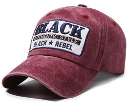 Фото - Бордова спортивна кепка від Narason з логотипом Black - Men box