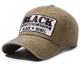 Фото - Спортивна бейсболка бренду Narason бежева з лого Black - Men box