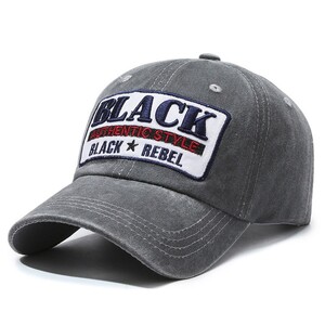 Фото - Серая спортивная бейсболка Narason с нашивкой Black - Men box