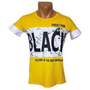 Фото - Мужская футболка Virage желтого цвета с надписью Black - Men box