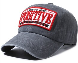 Фото - Всесезонна сіра кепка Narason з логотипом Positive - Men box