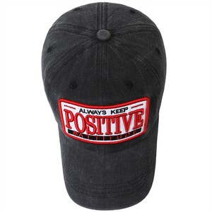Фото - Черная хлопковая бейсболка Narason с вышивкой Positive - Men box