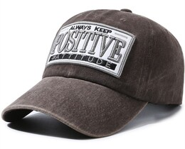 Фото - Бейсболка Narason у коричневому кольорі з вишивкою Positive - Men box