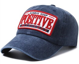 Фото - Бейсболка темно-синього кольору Narason з нашивкою Positive - Men box