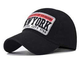 Фото - Бавовняна чорна кепка Sport Line з нашивкою New York - Men box