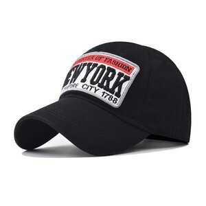 Фото - Бавовняна чорна кепка Sport Line з нашивкою New York - Men box