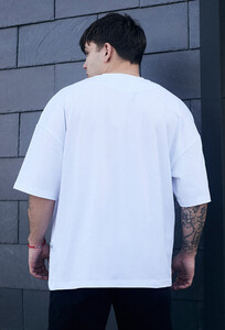 Фото - Повседневная оверсайз футболка Staff white basic oversize - Men box