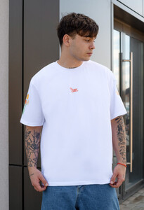 Фото - Футболка с растительным принтом Staff logo & flowers oversize - Men box