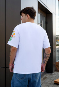 Фото - Футболка с растительным принтом Staff logo & flowers oversize - Men box