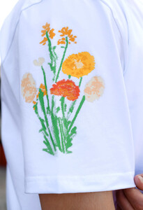 Фото - Футболка с растительным принтом Staff logo & flowers oversize - Men box