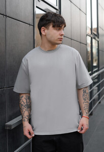Фото - Серая оверсайз футболка Staff gray oversize - Men box