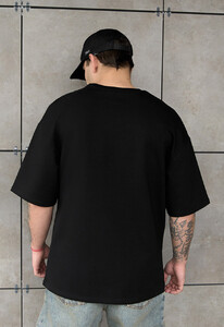Фото - Хлопковая базовая футболка Staff black oversize premium - Men box