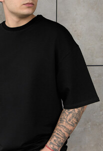 Фото - Хлопковая базовая футболка Staff black oversize premium - Men box
