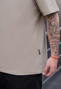 Фото - Серо-бежевая футболка Staff gray beige oversize - Men box