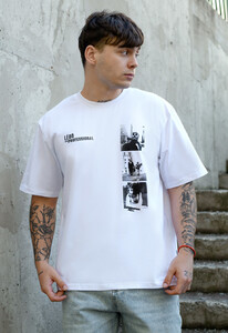 Фото - Белая оверсайз футболка Staff professional oversize - Men box