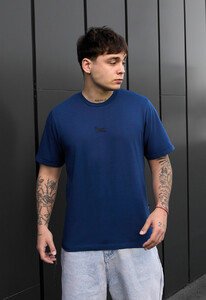 Фото - Синяя брендированная футболка Staff blue logo - Men box
