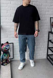 Фото - Черная оверсайз футболка Staff black basic oversize - Men box