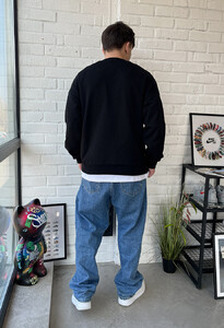 Фото - Хлопковый базовый свитшот Staff s black oversize - Men box