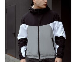 Фото - Повседневная мужская ветровка Staff vo black & gray - Men box