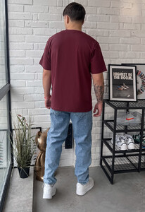 Фото - Повседневная бордовая футболка Staff bordo basic - Men box