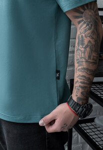 Фото - Сине-бирюзовая футболка Staff blue turquoise basic - Men box