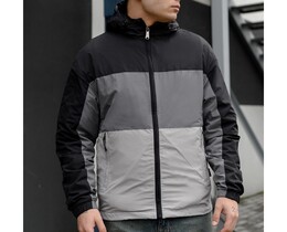 Фото - Ветровка черно-серого цвета Staff ta black & light gray - Men box