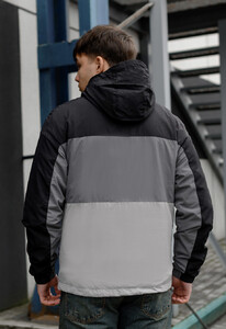 Фото - Вітровка чорно-сірого кольору Staff ta black & light gray - Men box