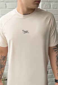 Фото - Футболка молочного цвета с логотипом Staff milk logo - Men box