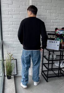 Фото - Базовый свитшот с белым лого Staff black - Men box