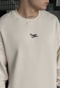 Фото - Базовый светлый свитшот Staff milk logo oversize - Men box