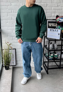 Фото - Зеленый свитшот с драконом Staff dragon oversize - Men box