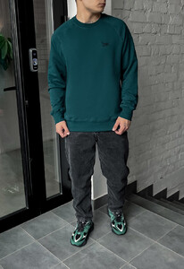 Фото - Мужской темно-зеленый свитшот Staff dark green logo - Men box