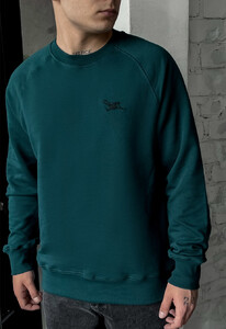 Фото - Мужской темно-зеленый свитшот Staff dark green logo - Men box