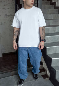 Фото - Повседневная белая футболка Staff reglan white - Men box