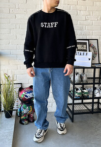 Фото - Черный брендированный свитшот Staff black logo - Men box