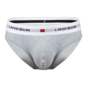 Фото - Брендовые слипы для мужчин Lanvibum серого цвета - Men box