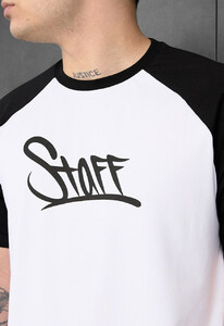 Фото - Двухцветная футболка Staff logo black & white - Men box