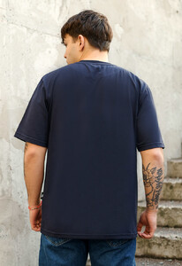 Фото - Мужская темно-синяя футболка Staff navy oversize - Men box