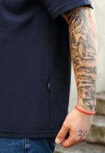 Фото - Мужская темно-синяя футболка Staff navy oversize - Men box