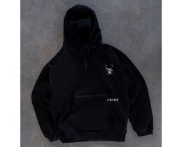 Фото - Чорне худи із принтом Staff x White Dog black Шо робиш? - Men box