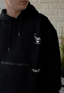 Фото - Чорне худи із принтом Staff x White Dog black Шо робиш? - Men box