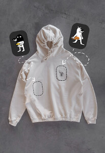 Фото - Молодіжне бежеве худі Staff x White Dog beige аплікація - Men box