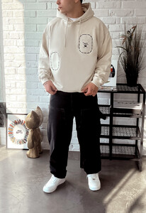 Фото - Молодіжне бежеве худі Staff x White Dog beige аплікація - Men box