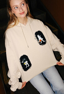 Фото - Молодіжне бежеве худі Staff x White Dog beige аплікація - Men box