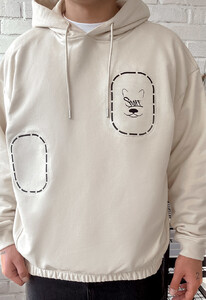 Фото - Молодіжне бежеве худі Staff x White Dog beige аплікація - Men box